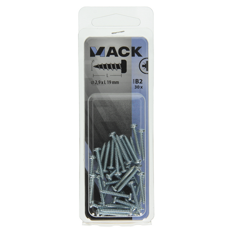 Mack 1017436 - zelftappende schroef cyl kop verz. 30st 2,9 x 19 mm | 10 stuks