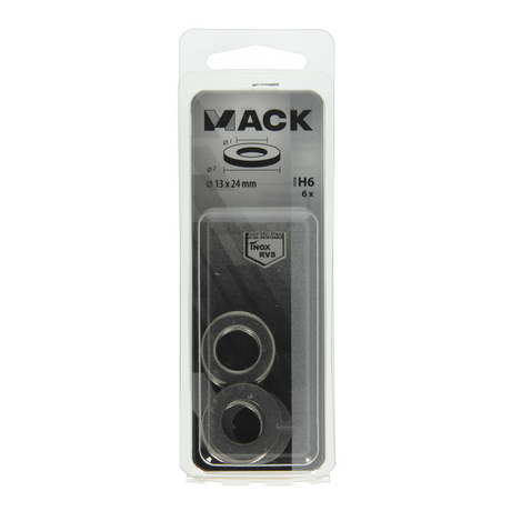 Mack 1019875 - sluitring inox a2 6 st m12 | 10 stuks