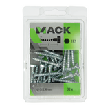 Mack 1018039 - houtdraadbout staal verzinkt 32 st 6 x 40 mm | 5 stuks