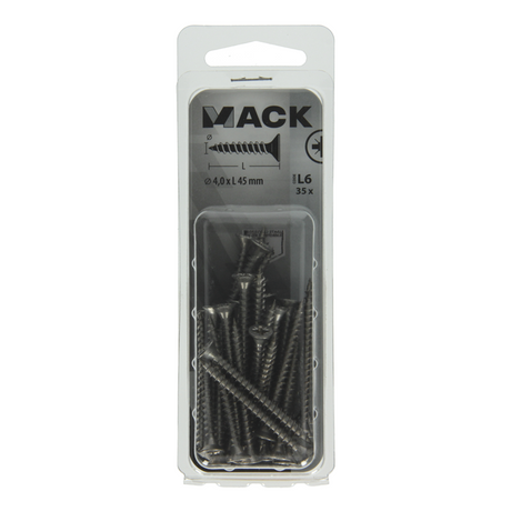 Mack 1019991 - spaanplaatschroef vz kop rvs 35 st 4,0 x 45 mm | 5 stuks