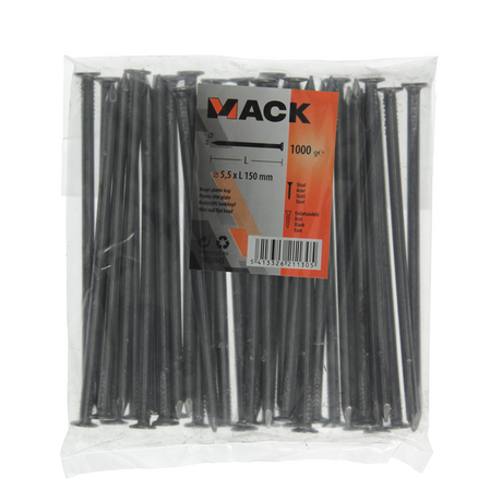 Mack 1020045 - nagel platte kop 1000 gr 5,5 x 150 mm | 10 stuks