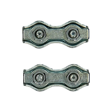 Mack 1008498 - 2 staaldraadklemmen 3mm duplex verzinkt | 10 stuks