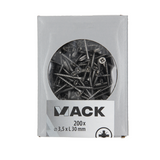 Mack 1020228 - spaanplaatschroef vz kop inox a2 200 st 3,5 x 30 mm | 2 stuks