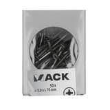 Mack 1020247 - spaanplaatschroef vz kop inox a2 50 st 5,0 x 70 mm | 2 stuks
