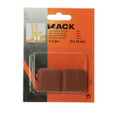 Mack 1048777 - super glijpastille zelfklevendbruin 30 x 30 mm 4 st pcs | 12 stuks