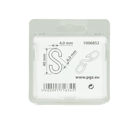 Mack 1006852 - 2 open s-haken verzinkt bl 4,0x35mm | 5 stuks