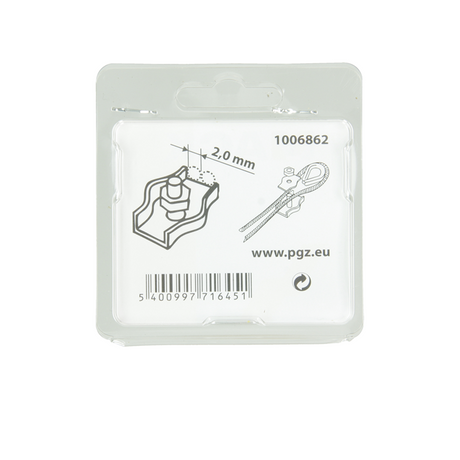 Mack 1006862 - 2 staaldraadklemmen simplex verzinkt 2mm bl | 5 stuks