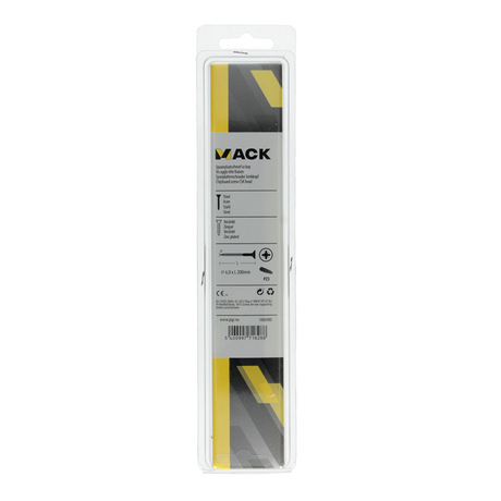 Mack 1006980 - spaanplaatschroef vz kop geelverzinkt 4st 6 x 200mm | 5 stuks