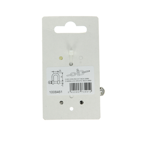 Mack 1008461 - 2 kelven recht 8mm inox | 10 stuks