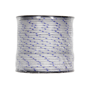 Mack 1014934 - pp gevlochten wit blauw bobijn4mm 50m | 5 stuks