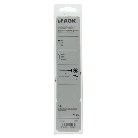Mack 1017320 - spaanplschr.vzkop-zelfb. geelverz. 5 st 6,0 x 80 mm | 5 stuks