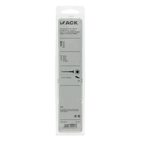 Mack 1017321 - spaanplschr.vzkop-zelfb. geelverz. 4 st 6,0 x 100 mm | 5 stuks