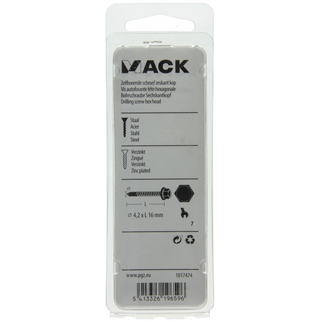 Mack 1017474 - zelfborende schroef zesk.kop verz. 28st 4,2 x 16 mm | 10 stuks