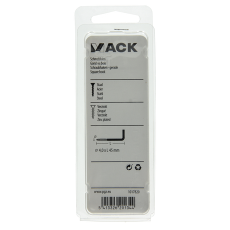 Mack 1017820 - schroefduim staal verzinkt 9st 4,0 x 45 mm | 10 stuks