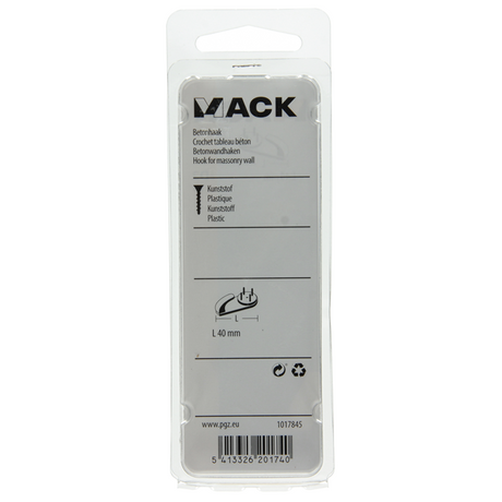 Mack 1017845 - betonhaak kunststof 3st 40mm | 10 stuks
