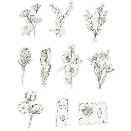 Creativ company http: www.cchobby.nl masking-tape-stickers-zwart-wit-bloemen-afm-30-50-mm-30-stuk-1-doos
