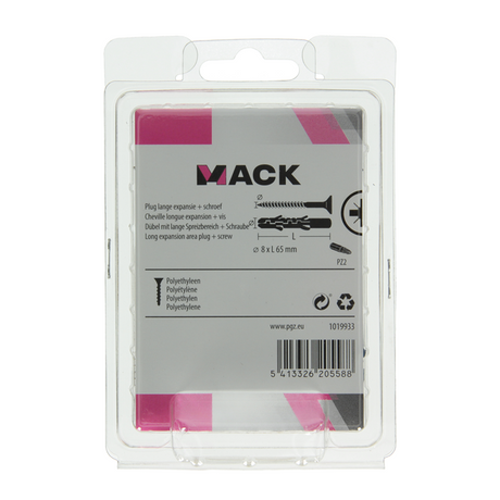 Mack 1019933 - plug lange exp.polyeth. + schr. 5x80 8 st 8 x 65 mm | 5 stuks