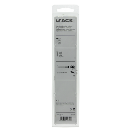 Mack 1018029 - spaanplschr.vzkop-zelfb. geelverz. 14 st 6,0 x 100 mm | 5 stuks