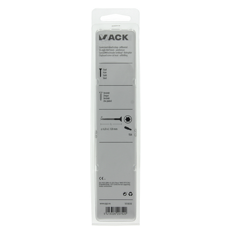 Mack 1018030 - spaanplschr.vzkop-zelfb. geelverz. 12 st 6,0 x 120 mm | 5 stuks