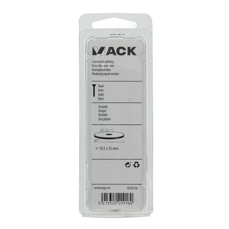 Mack 1018130 - carrosserie sluitring verzinkt28 st 10,5 x 35 mm | 5 stuks