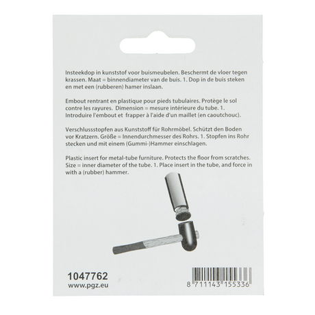 Mack 1047762 - insteekdop kunstsstof zwart ø 19 mm 4 st pcs | 6 stuks