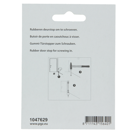 Mack 1047629 - deurstop rubber + schroef grijs 30 x 25 mm 2 st pcs | 6 stuks