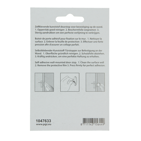 Mack 1047633 - deurstop zelfklevend wit ø 60 mm 2 st pcs | 6 stuks