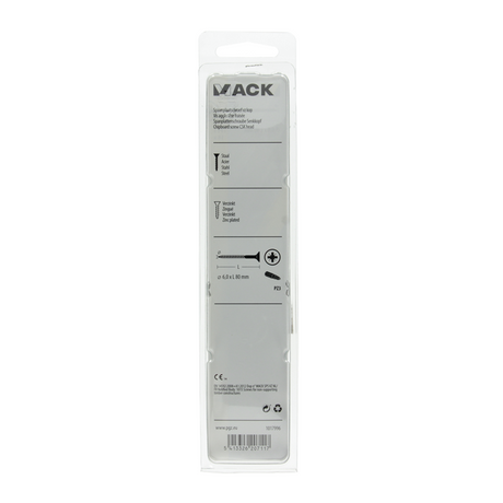 Mack 1017996 - spaanplaatschroef vz kop geelverz. 18st 6,0 x 80 mm | 5 stuks
