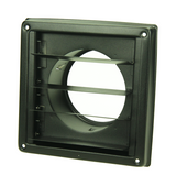 Renson 1069269 - inbouw dampkaprooster 633 inox zwart (dia 100) | 2 stuks