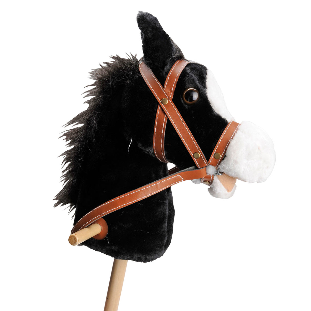 Playwood wooden hobby horse with sound black