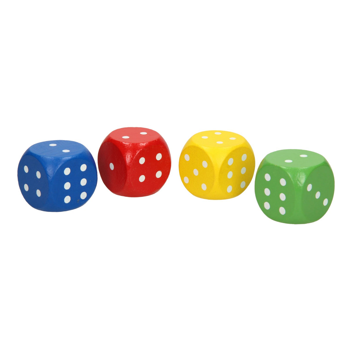 Playwood wooden dice set large, 4dlg.