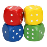 Playwood wooden dice set large, 4dlg.