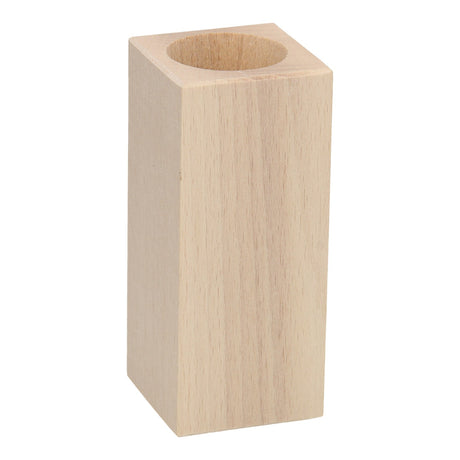 Playwood waxinelichthouder vierkant beukenhout, 13cm