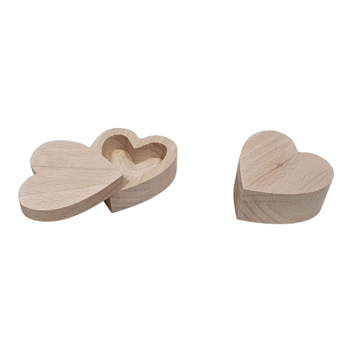 Gioielli a forma di cuore faggio legno di faggio