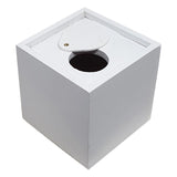 Creativ company houten spaarpot vierkant - wit - l 8,7 cm x b 8,5 cm x h 8,6 cm