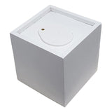 Wooden piggy bank square white