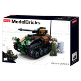Sluban small tank wiesel awc bouwspeelgoed kinderen vanaf 8 jaar – constructiespeelgoed modelbouw – bouwdoos met 245 bouwstenen – m38-b0750