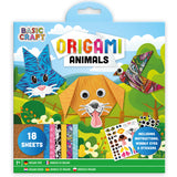 Origami set bloemen dieren 18st+stickers