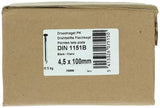 1015653 - doos 5 kg. nagels platte kop 4,5x100 mm | 2 stuks