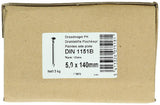 1015656 - doos 5 kg. nagels platte kop 5,0x140 mm | 2 stuks