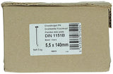 1015658 - doos 5 kg nagels platte kop 5,5x140 mm | 2 stuks