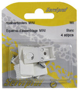 Mack 1013797 - 4 hoekverbinders mini wit | 5 stuks