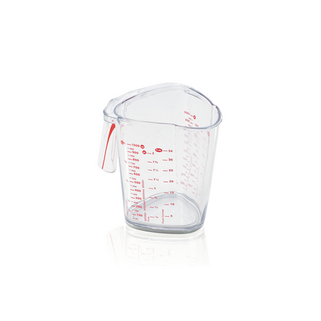 Leifheit comfortline maatbeker - 1 liter - incl. antislipbodem - incl. schenktuit - vaatwasserbestendig - transparant