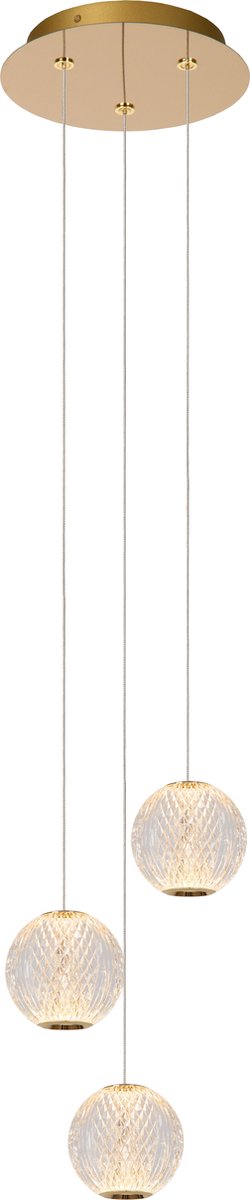 Lucide cintra - hanglamp - ø 25 cm - led dimbaar - 3x4,7w 2700k - transparant