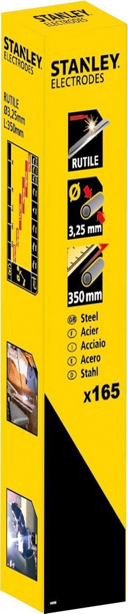Stanley laselektroden rutiel - 3,25x350mm - 165 st.