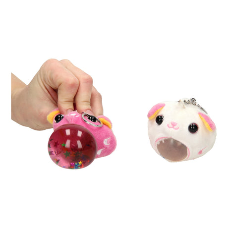 Johntoy squishy zachte dieren sleutelhanger 2 assorti