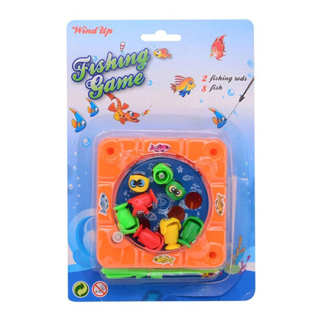 Johntoy opwindbaar magnetisch visspel op kaart 3 assorti
