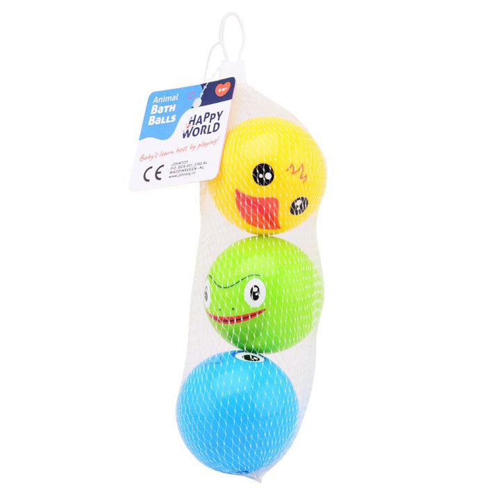 Johntoy Happy World Dieren Bath Speelballen, 3 °.