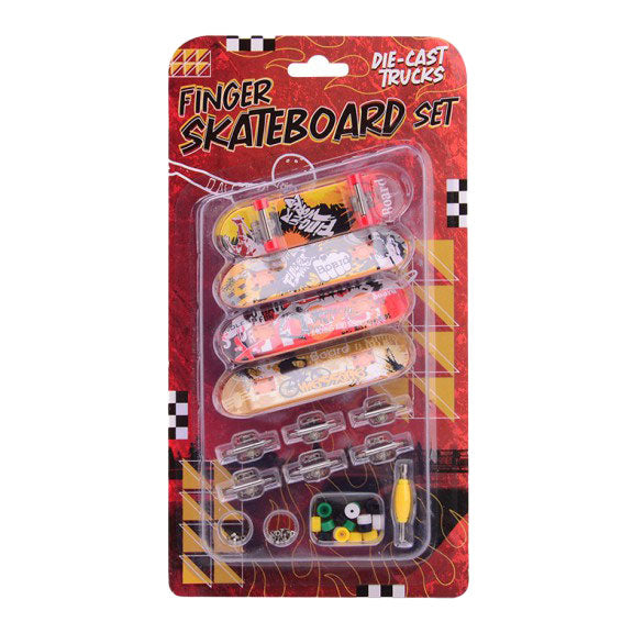 Johntoy fingerskateboard set, 4dlg.