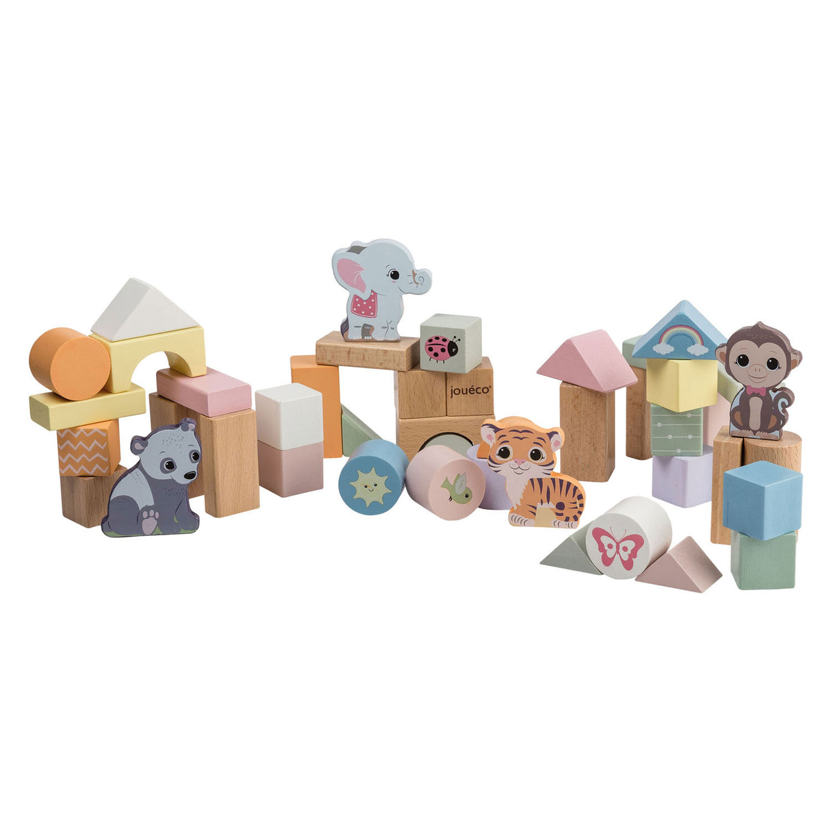 Joueco The Wildies Wood Blocks, 50st